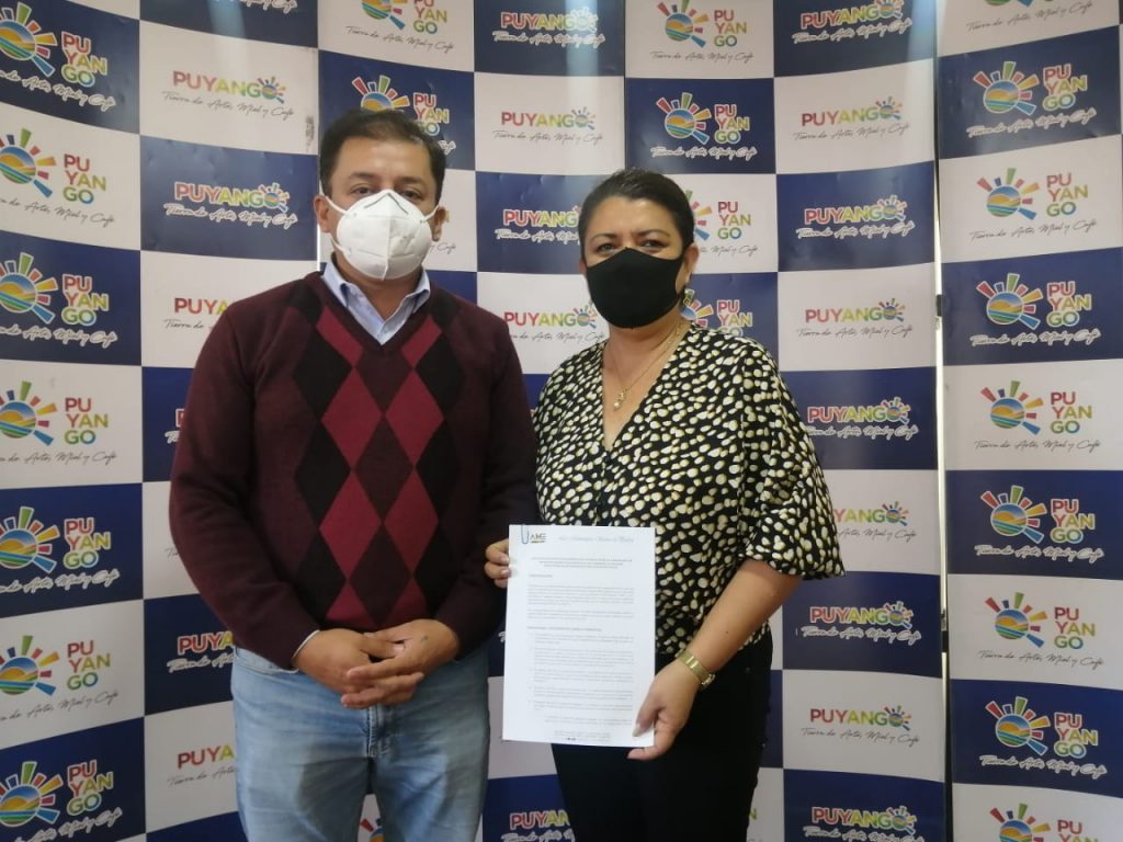 El acuerdo fue suscrito entre la AME y el Municipio de Puyango.