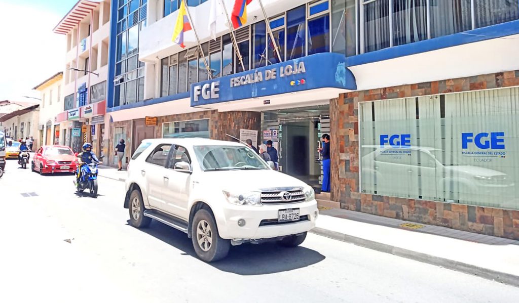 La audiencia se realizó vía telemática. Karina Castillo Merchán desde la Fiscalía de Loja.