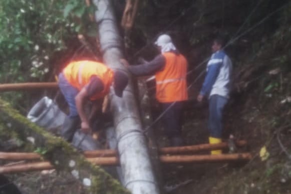 El daño se registró en un lugar de difícil acceso.