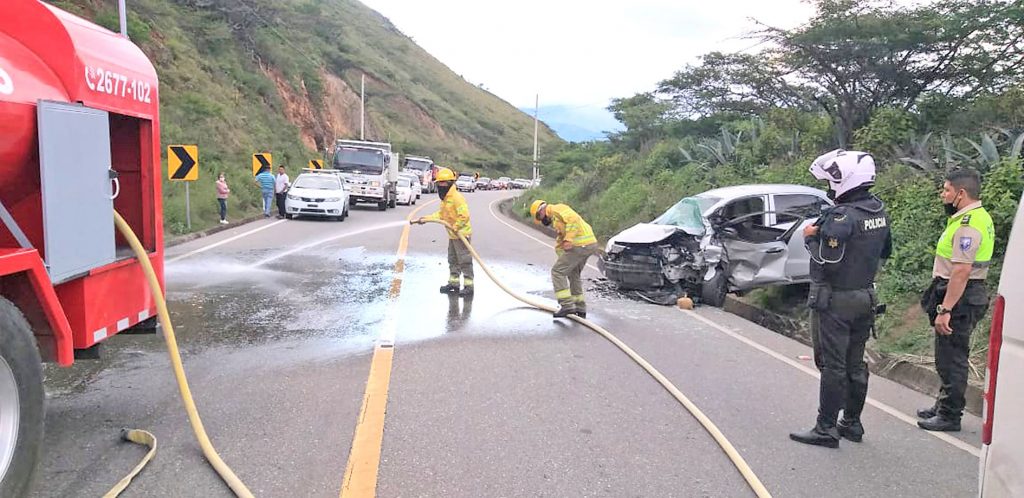 En una vía del cantón Catamayo ocurrió uno de los dos choques suscitados al concluir febrero.