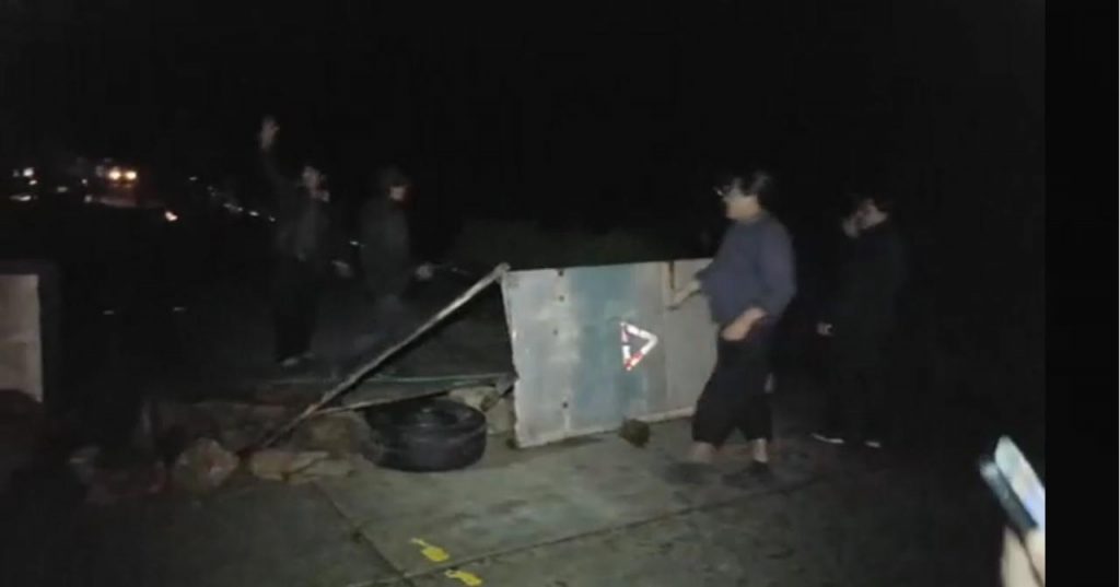 Se hicieron los cierres en los dos tramos en horas distintas.