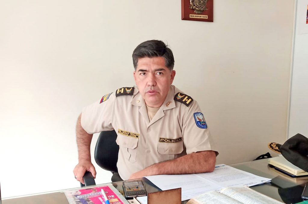 Francisco Mesías Hidalgo, comandante de la Policía de Loja (e).