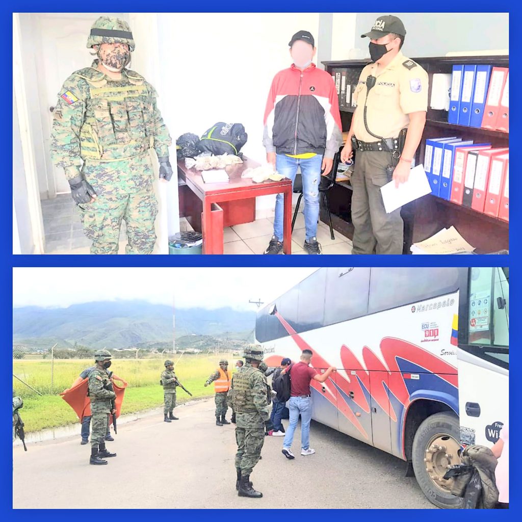 El operativo se ejecutó por la vía de acceso al aeropuerto de Catamayo.