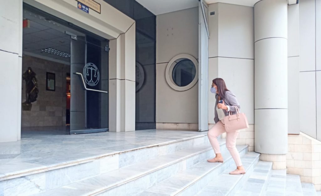 La audiencia fue telemática. Bella Castillo en una diligencia anterior sobre ese proceso. (Fotografía de archivo)