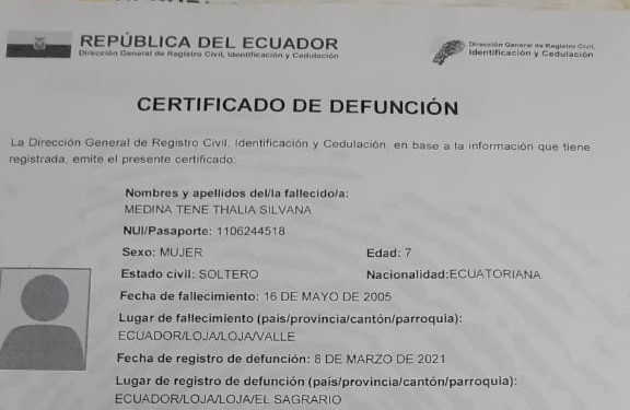 El documento oficial que fue entregado ayer, después de las 15:00.