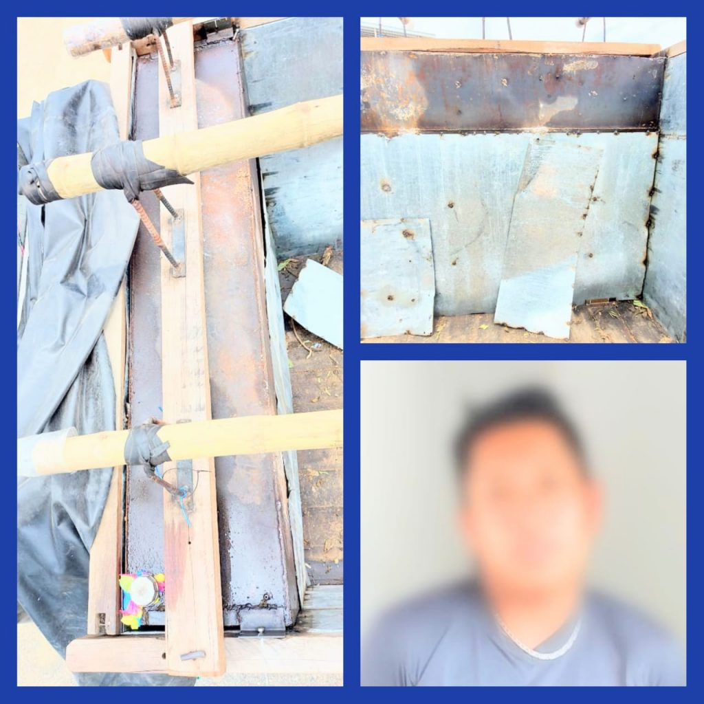 Son 150 galones que se transportaban soterradamente en ese camión.