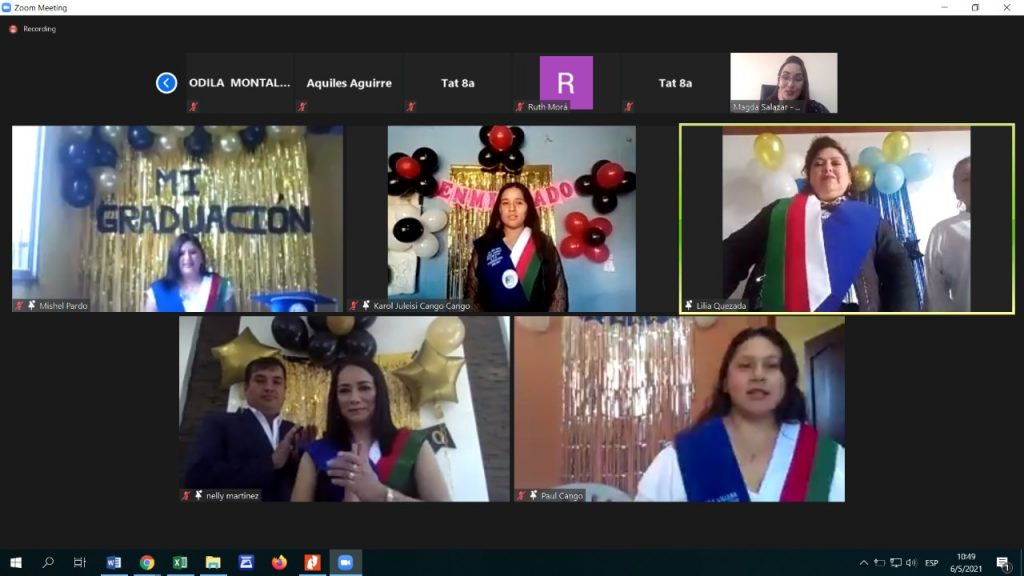 Se cumplió una ceremonia virtual para graduar a los seis alumnos.