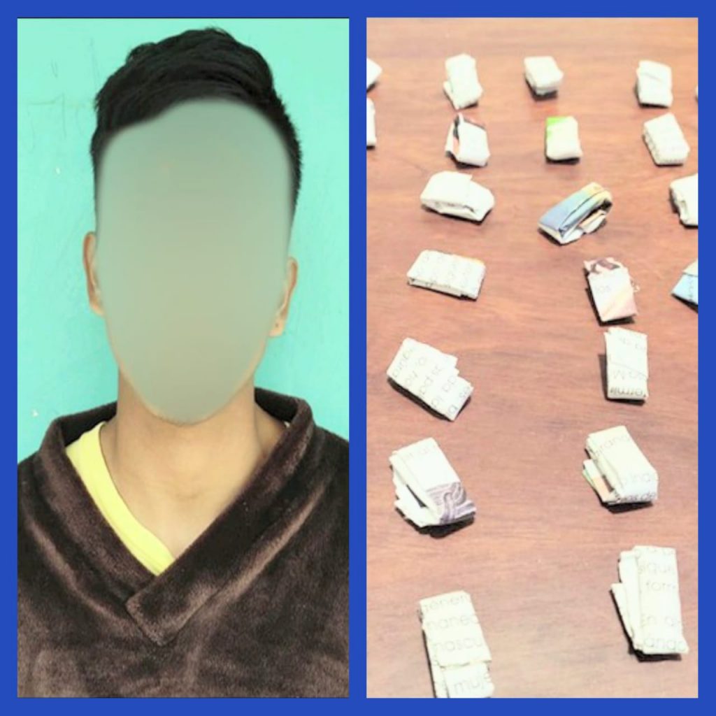 La droga que él tenía fue analizada con la Prueba de Identificación Preliminar Homologada.