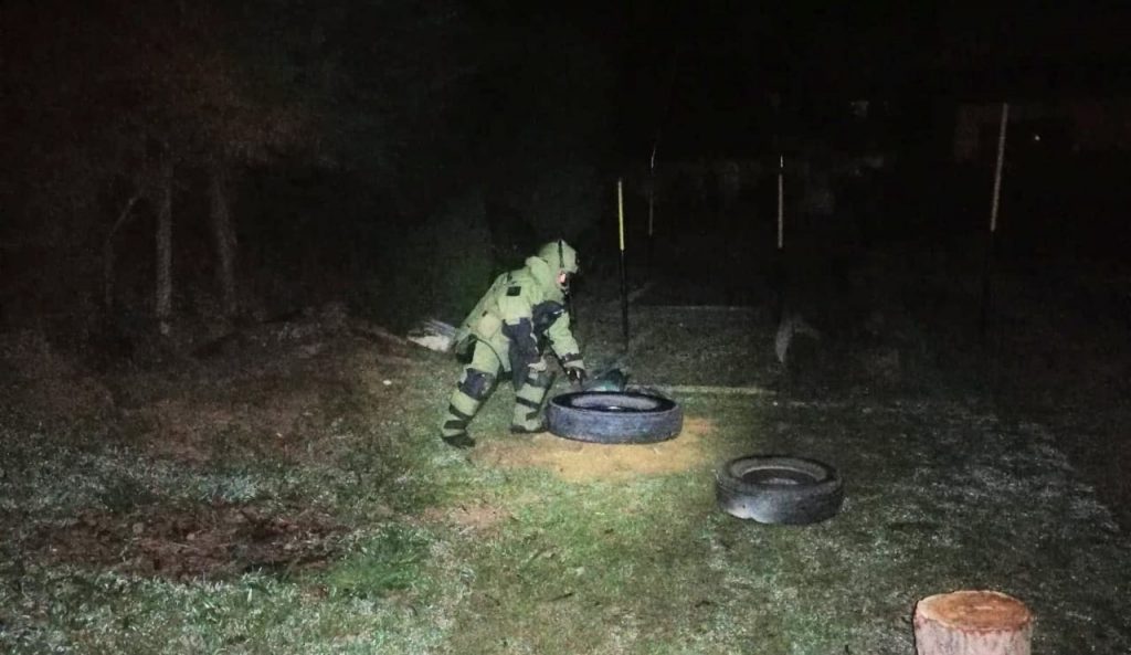 El último sábado, a las 03:10, se destruyó la supuesta granada.