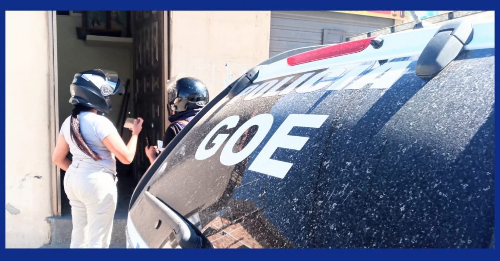 Los policías del Grupo de Operaciones Especiales (GOE) brindaron seguridad durante el operativo antidelincuencial.