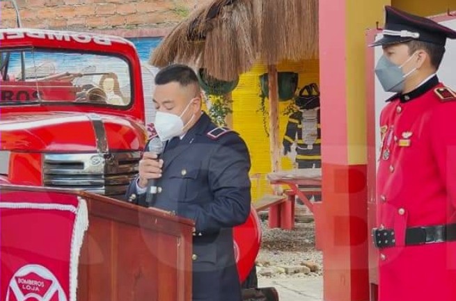 Aníbal Rojas Ochoa, subinspector de la estación norte del Cuerpo de Bomberos de Loja.
