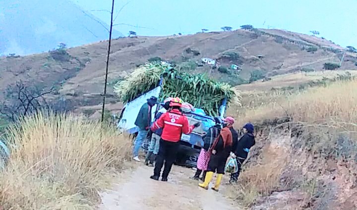 Los casacas rojas acudieron a la emergencia.