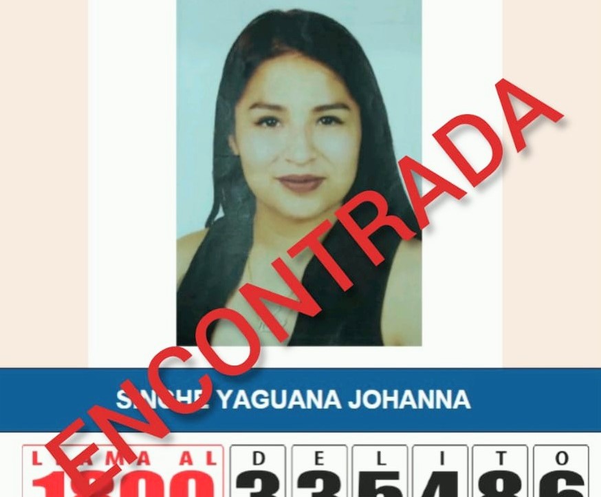 El afiche que circula en las redes sociales en el cual se informa que ella fue localizada.