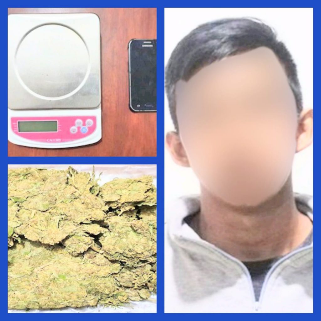 La droga fue sometida al análisis químico y el resultado es positivo para marihuana.