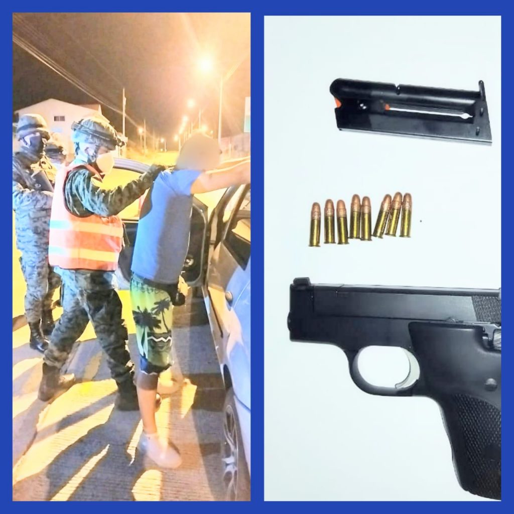 El arma de fuego fue entregada a la autoridad competente.