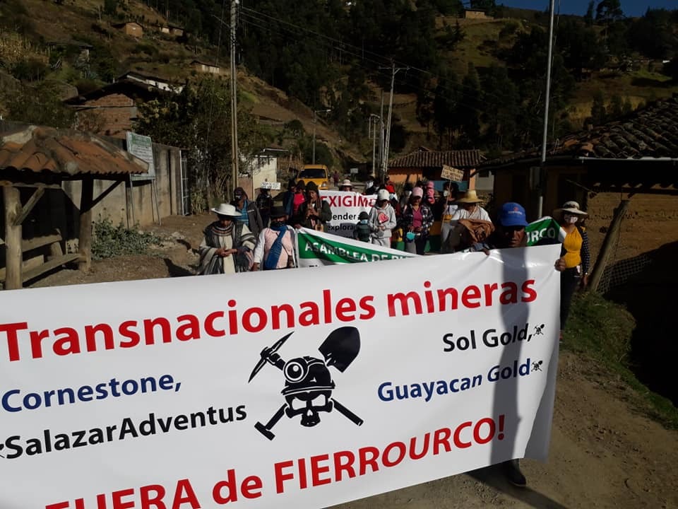 La ‘Marcha por el territorio, el agua y la soberanía alimentaria’ empezó este jueves 26 de agosto. (Foto Colectivo Defensores del Agua y la Vida Loja)
