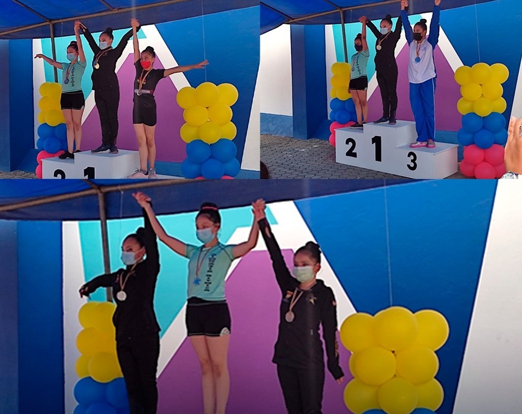 Las deportistas subieron al podio para recibir sus medallas.