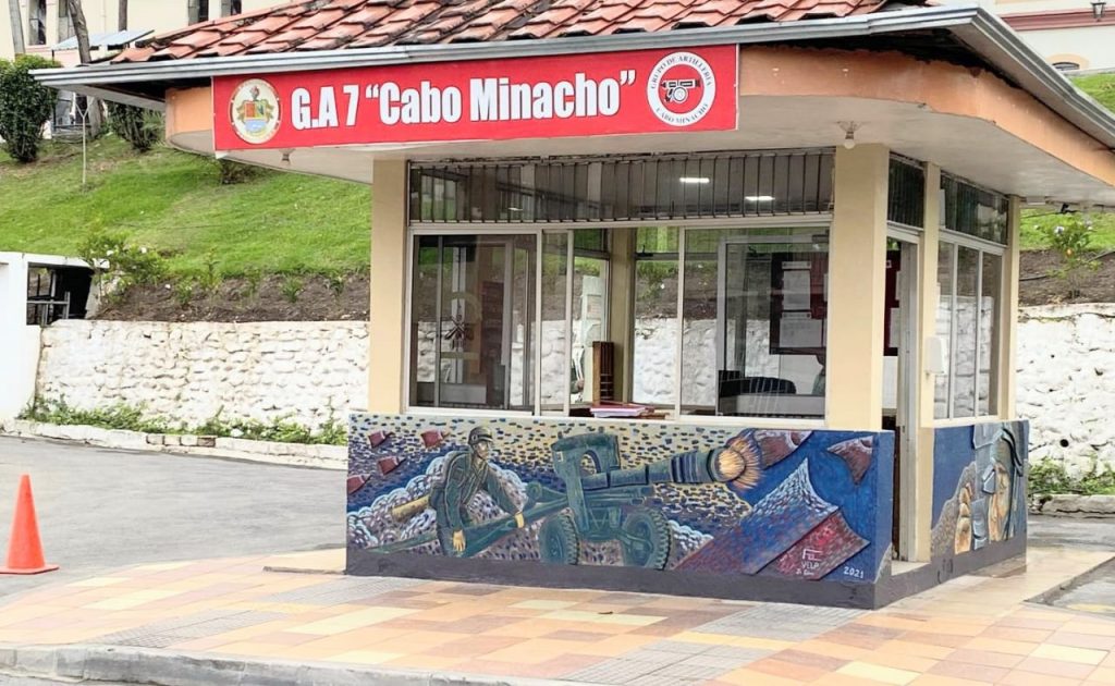 En la garita de la prevención se plasmaron los pequeños murales.