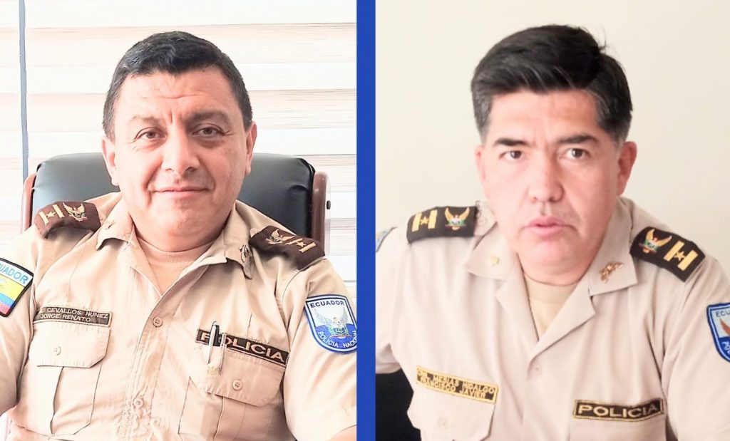 Renato Cevallos Núñez (izq.) y Francisco Mesías Hidalgo ejecutaron varios proyectos a favor de la seguridad ciudadana.