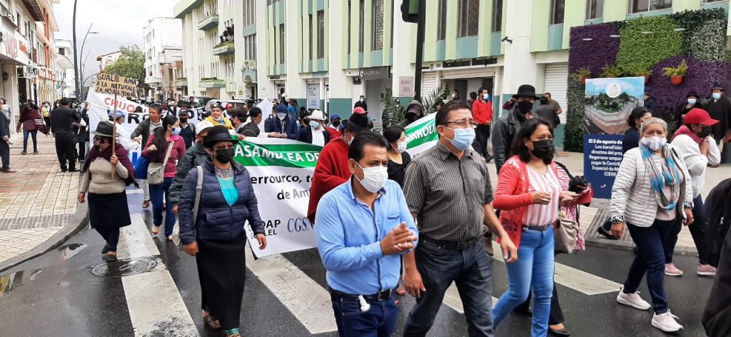 La defensa de Fierro Urco se ha expresado a través de varias marchas. La más reciente fue el viernes 27 de agosto de 2021.