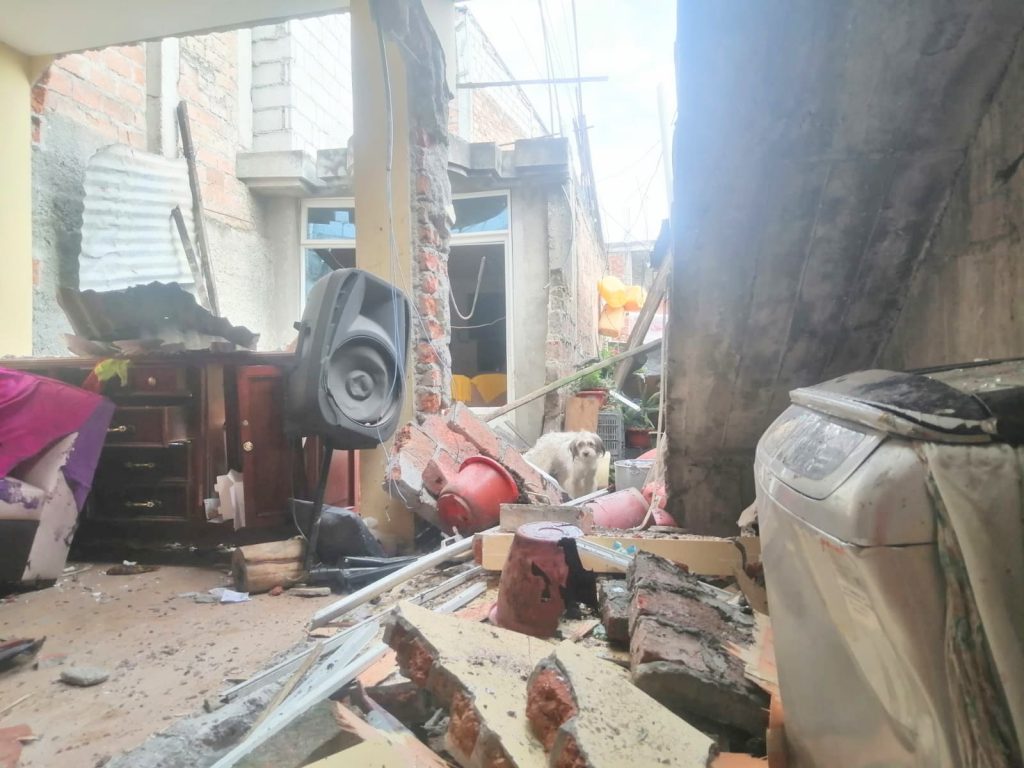 Los daños en la vivienda son cuantiosos.