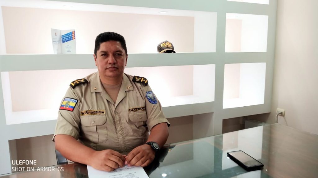 Kléver Mendoza Jácome es el jefe del distrito 1 de la Policía del cantón Loja.