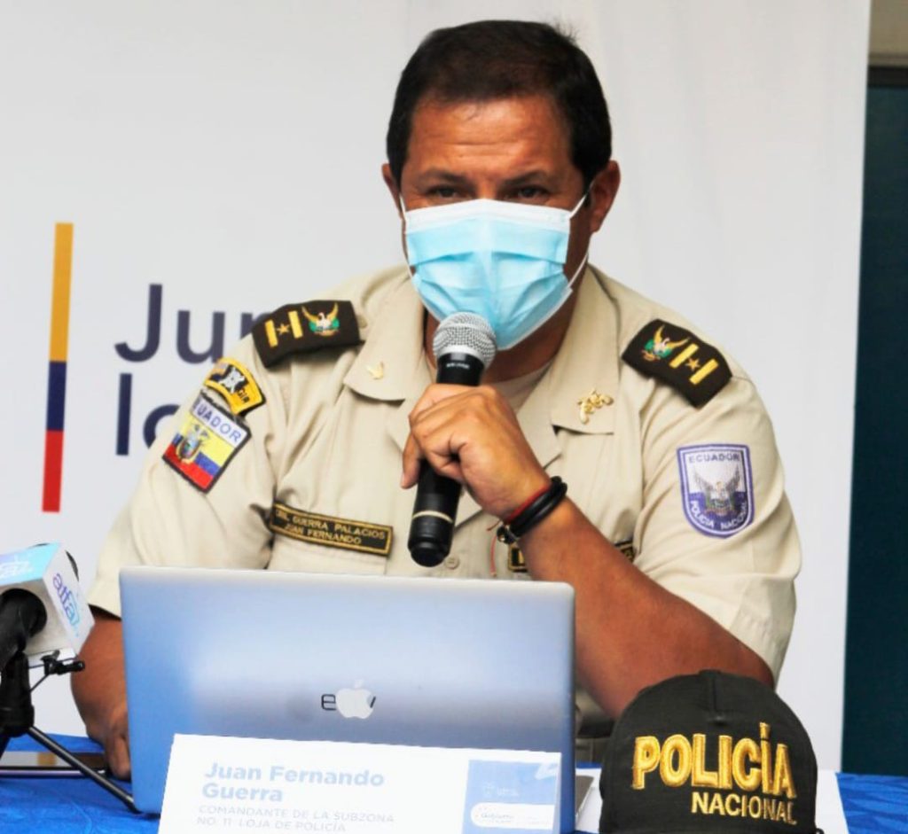 Fernando Guerra Palacios, comandante de la Policía de Loja.