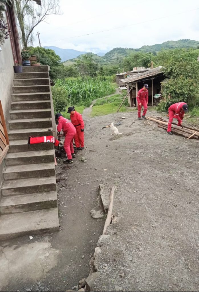 Cinco casacas rojas ejecutaron la construcción.