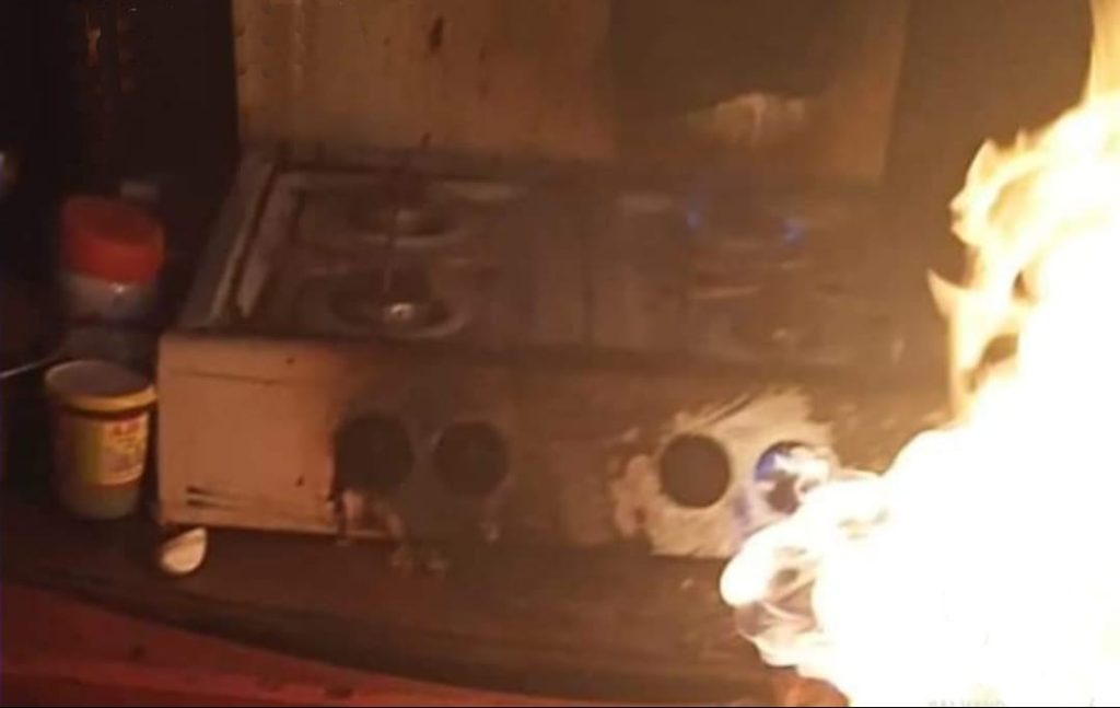 Una falla en el regulador de gas produjo el incidente.