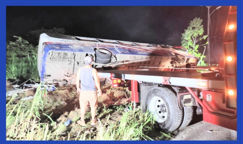 El accidente de tránsito ocurrió a las 20:00, del último sábado.