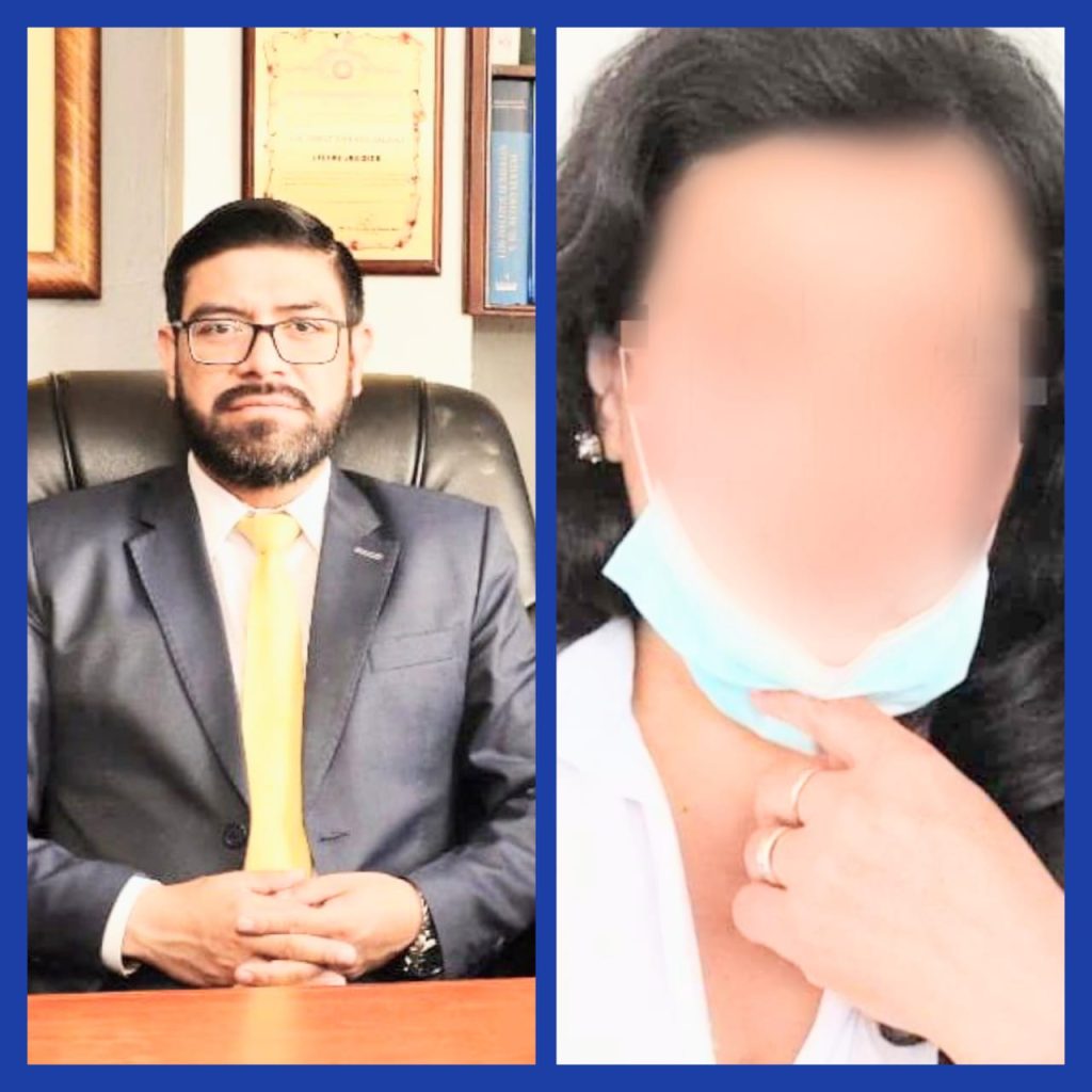 Jorge Jiménez Salinas patrocina al comerciante que entregó el dinero a la mujer de la fotografía.