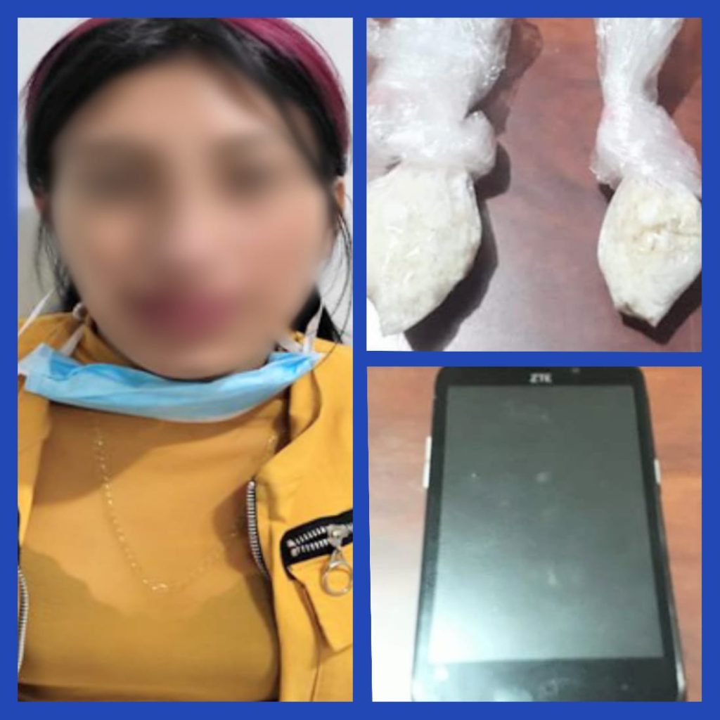 La mujer fue aprehendida por las inmediaciones del parque Bolívar.