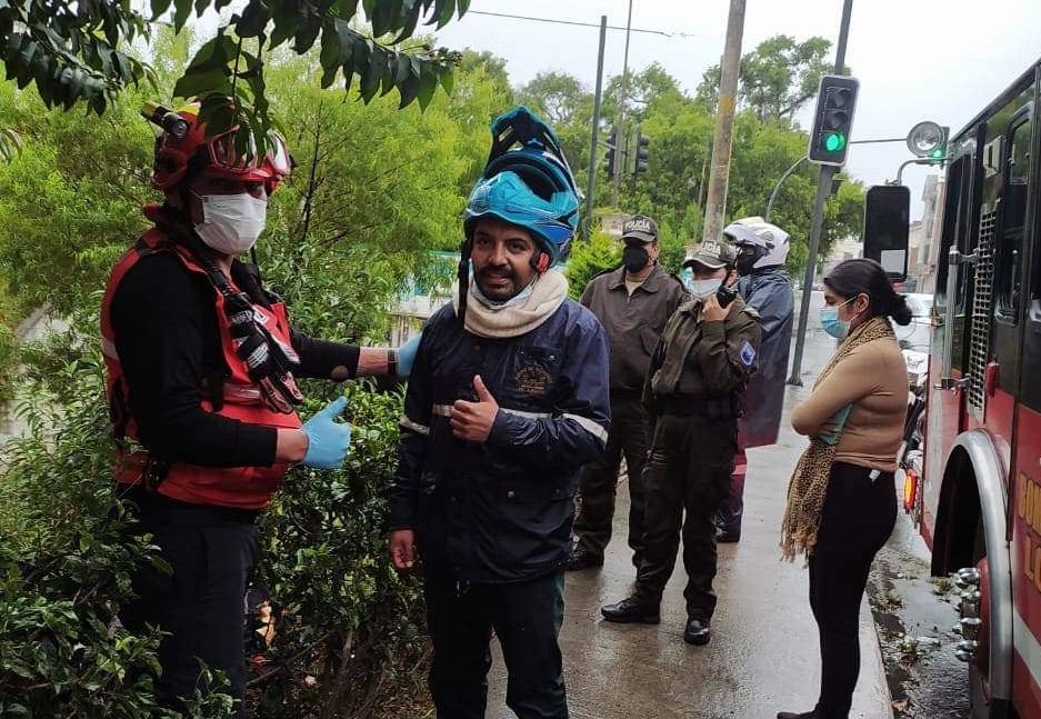 Diego Paredes Jiménez, luego del rescate al adulto mayor que realizó hace pocos días.