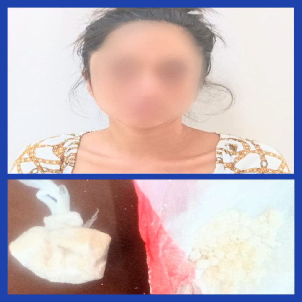 La droga que se decomisó a la mujer.