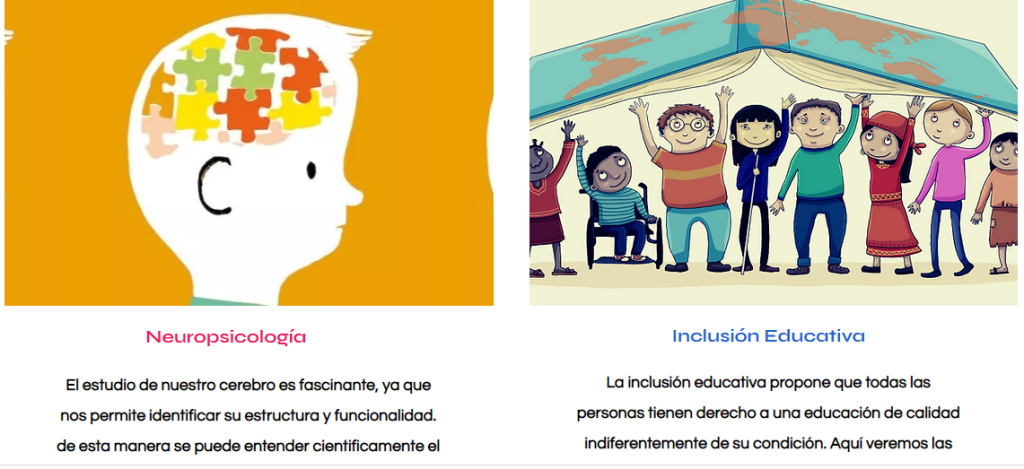 La página web tiene un diseño sencillo que permite acceder a los contenidos de forma fácil.