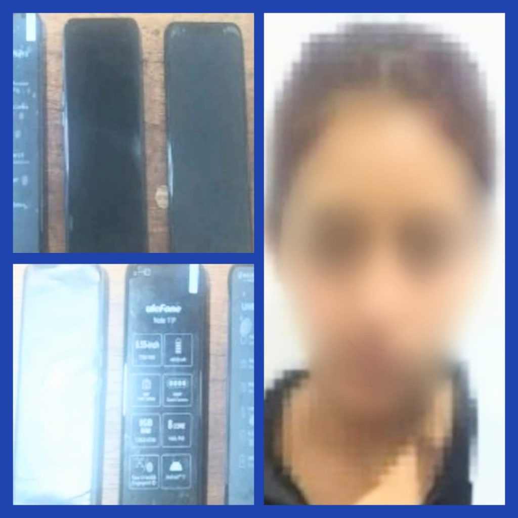 La mujer no justificó la legalidad de los teléfonos celulares.