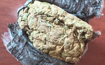 La droga fue decomisada a la ciudadana.