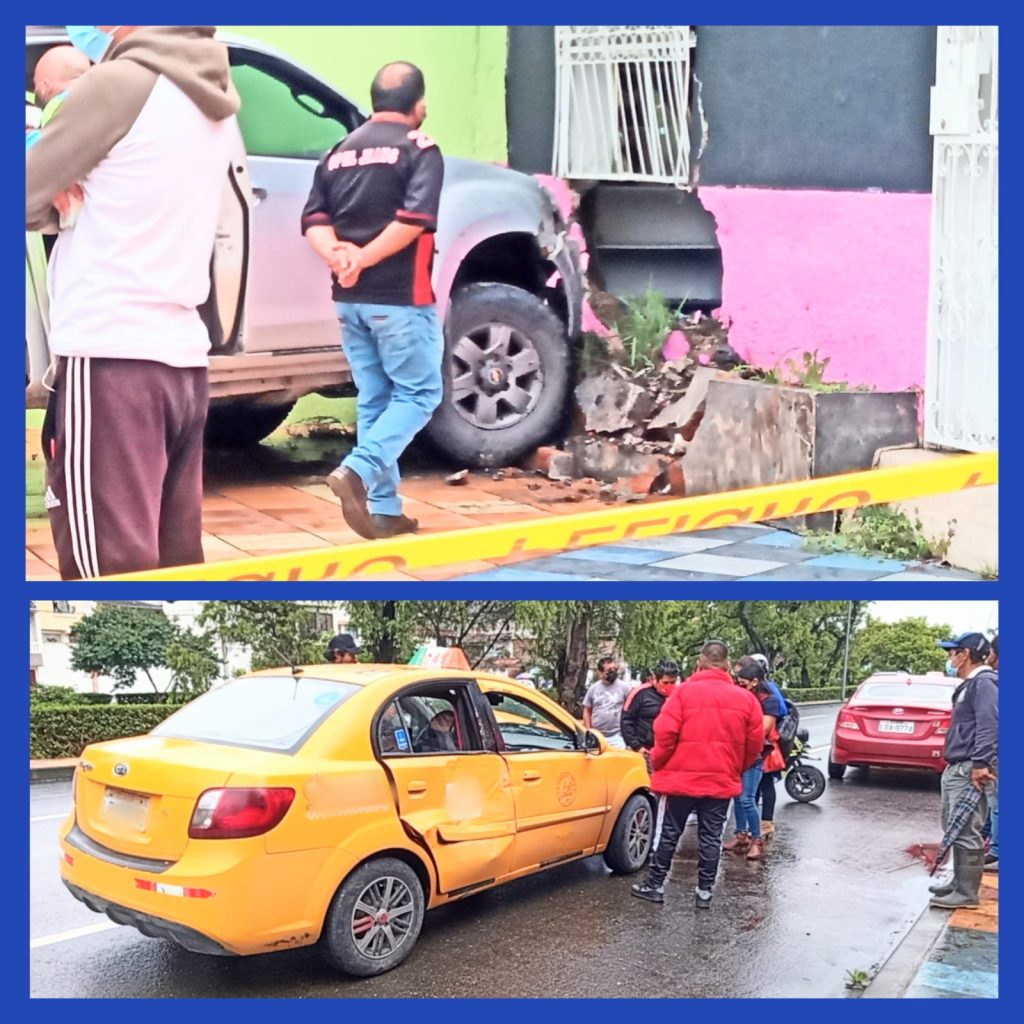 El conductor del taxi y su ocupante resultaron lesionados.