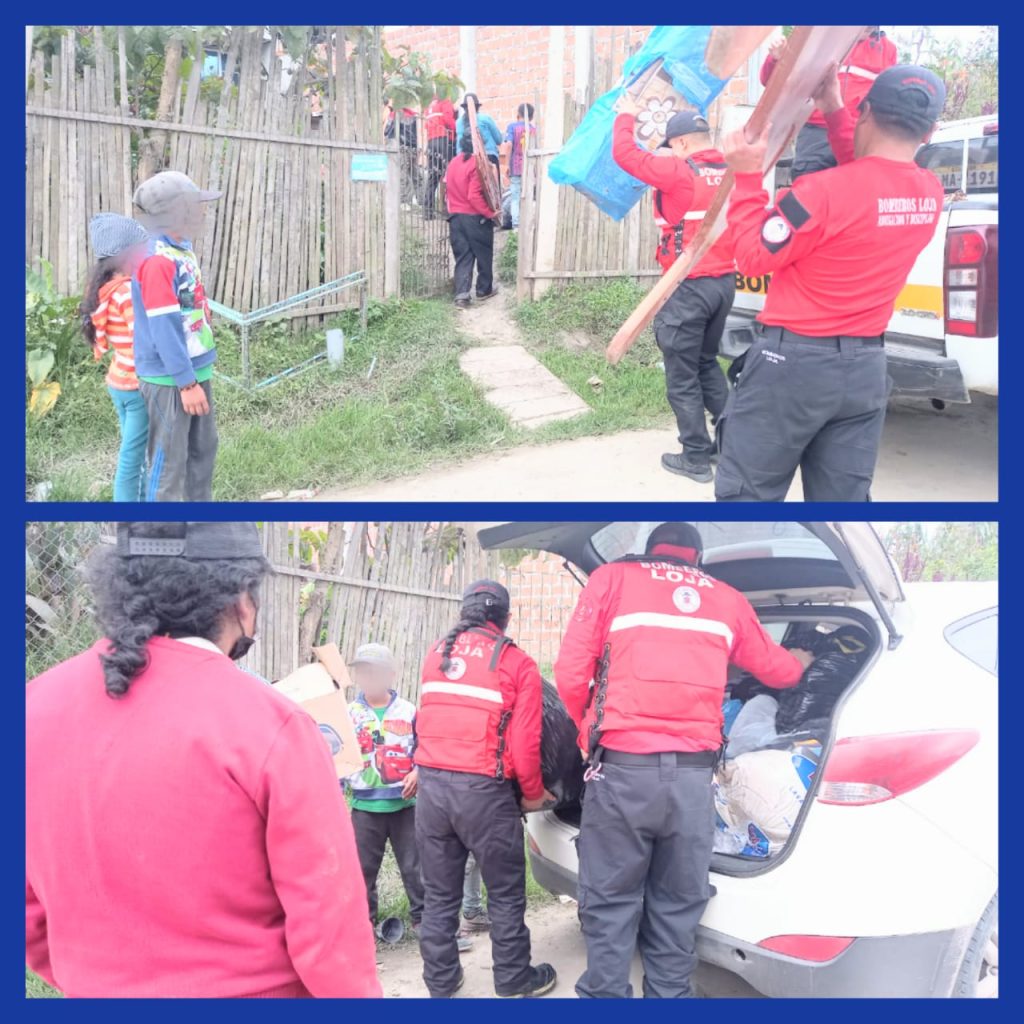 El domingo y ayer los damnificados recibían las donaciones de parte de los casacas rojas.