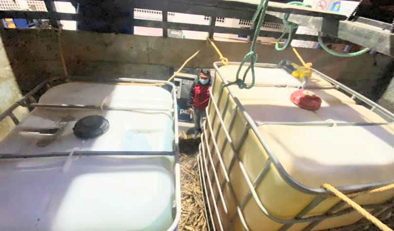 Los ciudadanos no tenían los permisos para transportar el carburante.