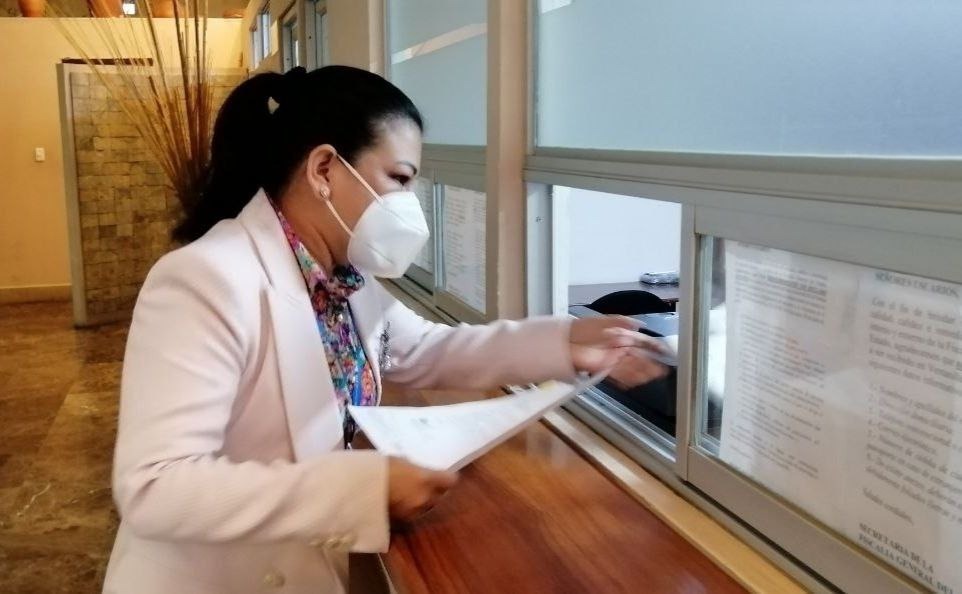 Isabel Enrríquez durante la entrega de la información.