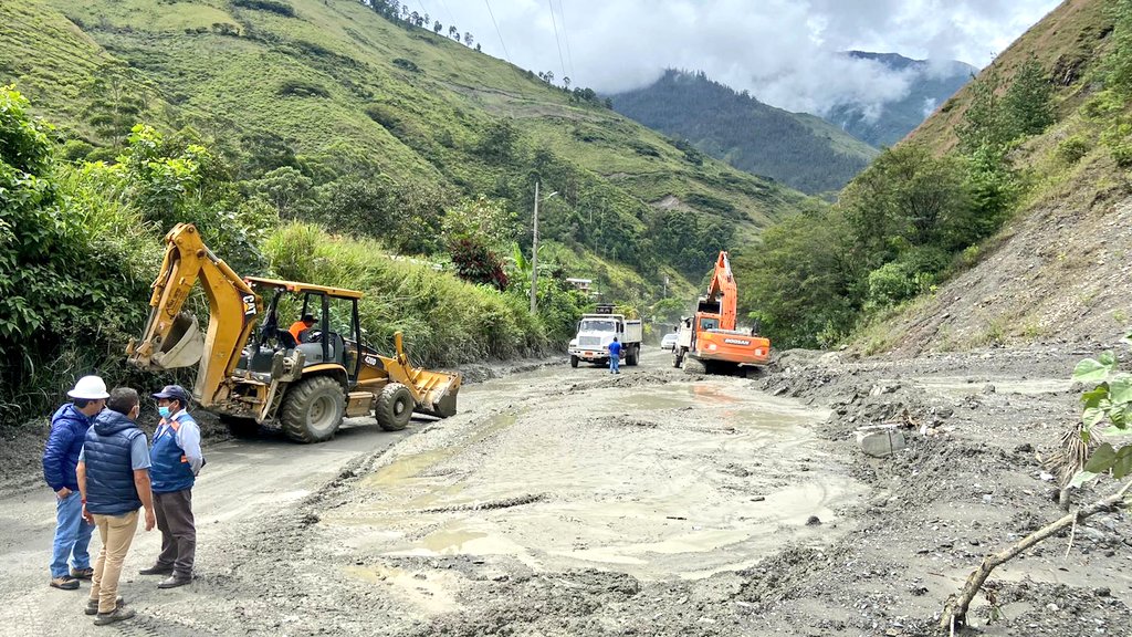 Las lluvias han producido que el material se desprenda.