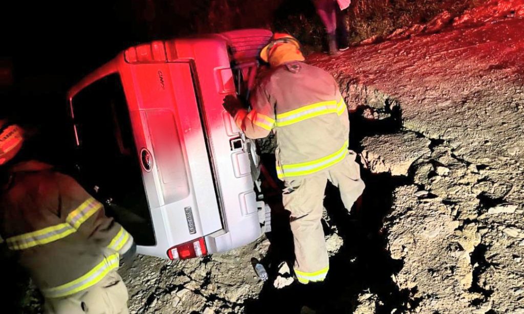 En esa posición quedó el automóvil.