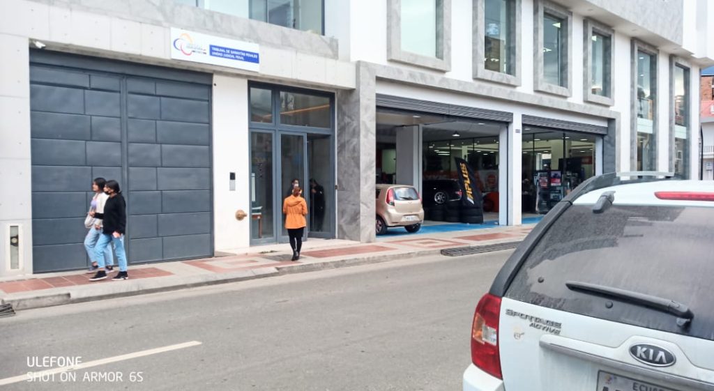 En la Unidad Judicial Penal de Loja, ayer, se realizó el juicio al procesado.