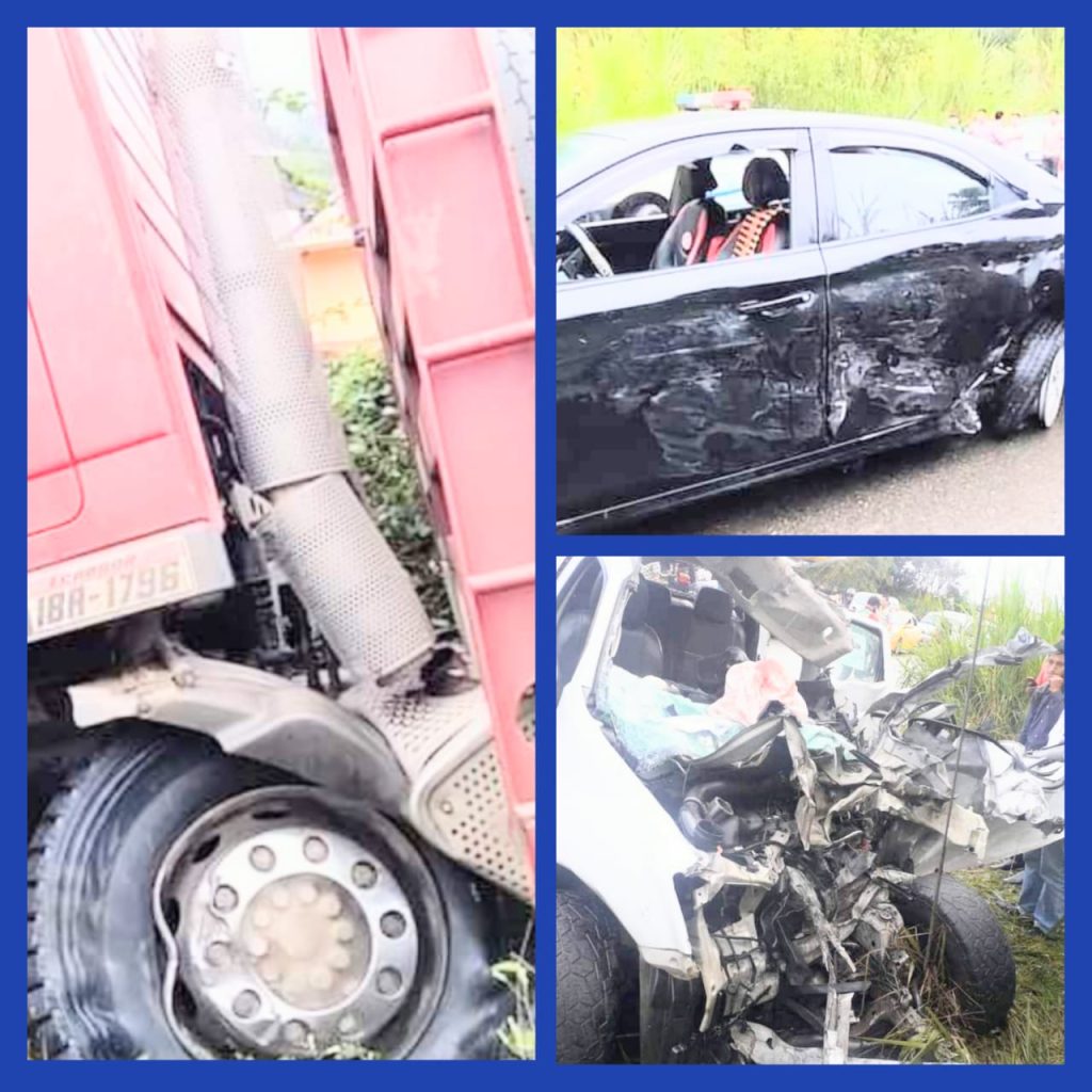 El aparatoso accidente de tránsito ocurrió la tarde de ayer.