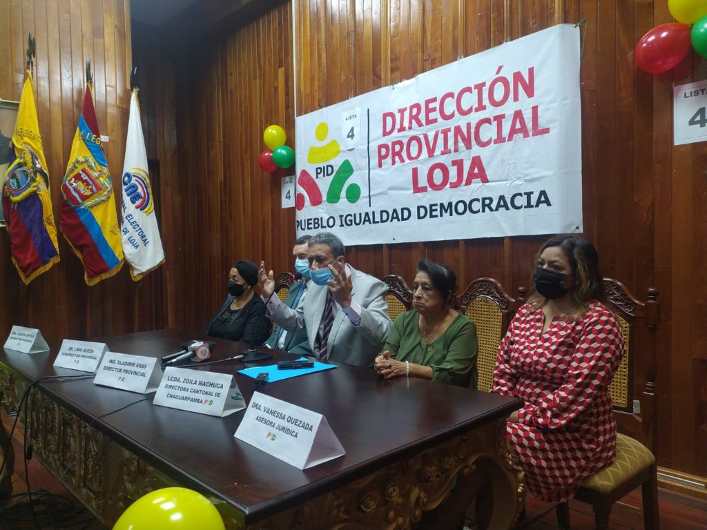 La directiva provincial de PID la encabeza Vladimir Eras Samaniego.