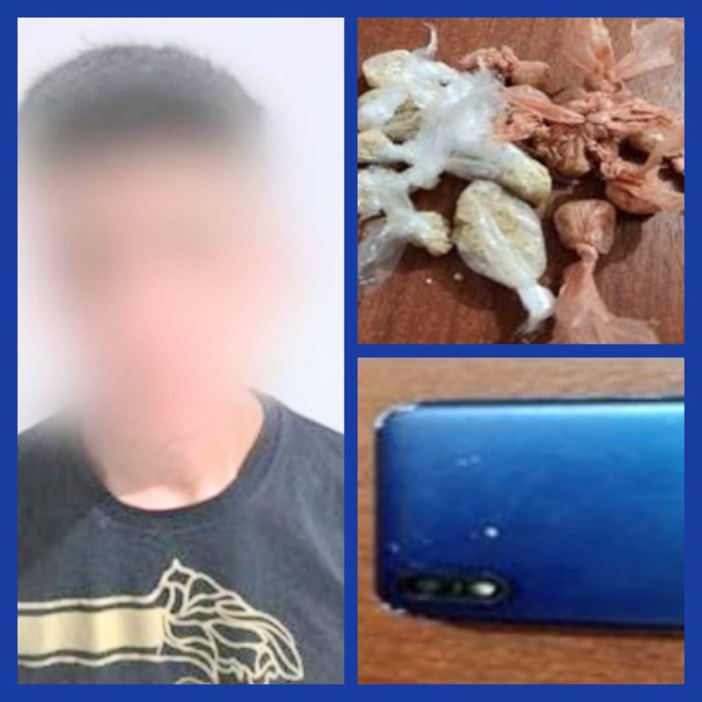 Él fue interceptado, por los agentes Antidrogas, la noche del sábado 30 de abril de 2022.