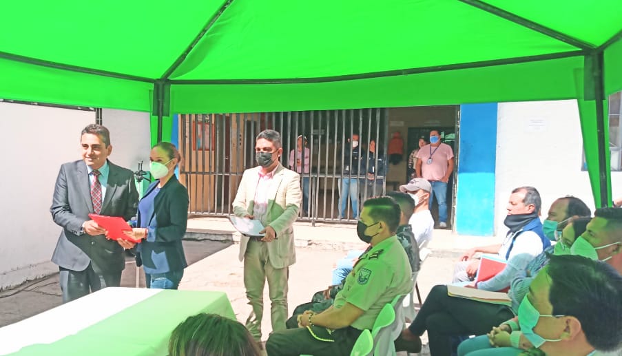 El evento se realizó la mañana del viernes 15 de julio de 2022, en el vestíbulo del centro carcelario.