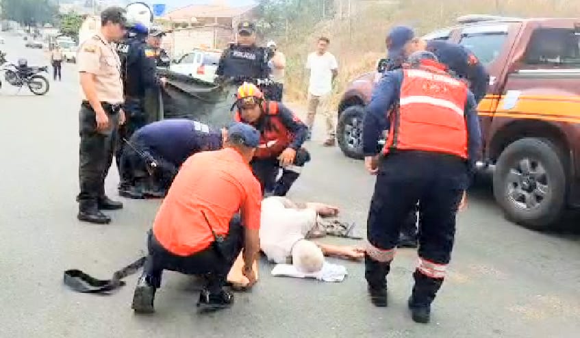 El accidente de tránsito fue la tarde de ayer.
