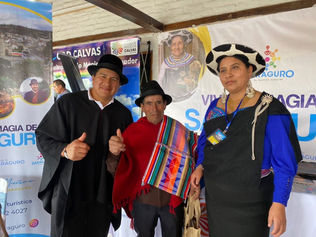 La delegación de Saraguro mostró los productos típicos que posee.